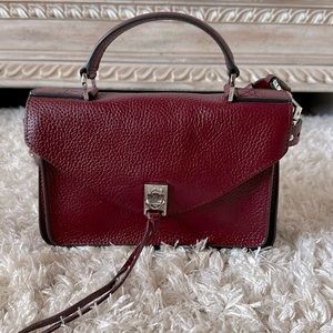 Rebecca Minkoff Darren Small Messenger Burgundy Leather